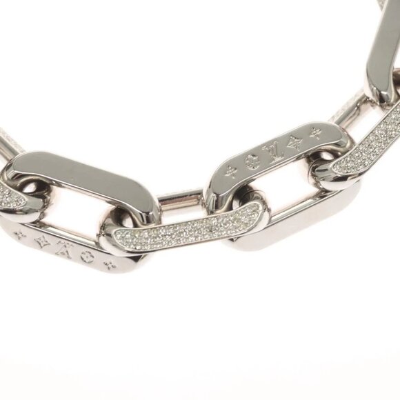 LOUIS VUITTON Collier LV Edge GM Necklace metal Silver tone MP3000 Auth 116084AM - Picture 10 of 14